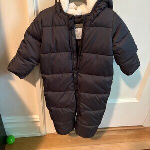 Black Hooded Snowsuit
